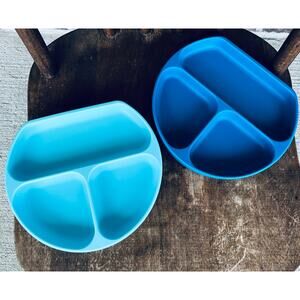 Two Bumkins Infant and Toddler Three-Section Silicone Grip Dishes